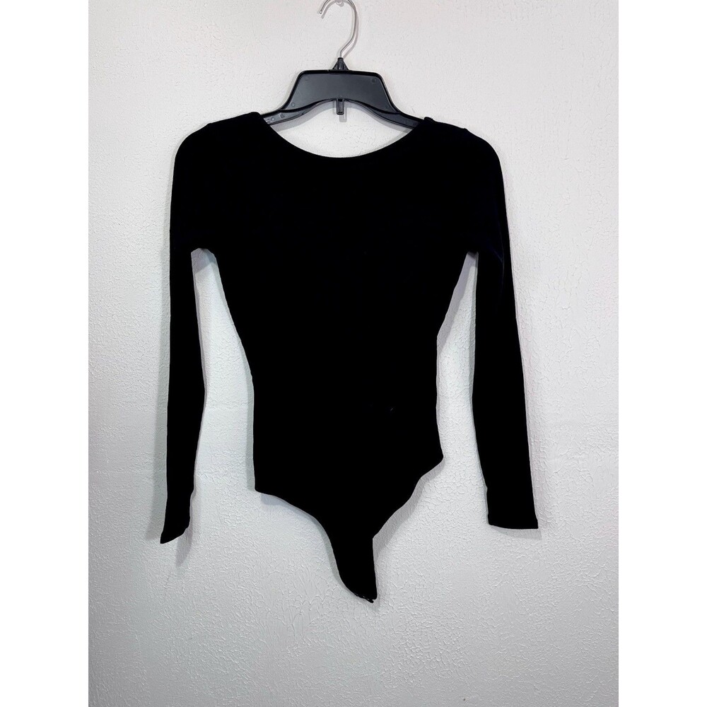 Marine layer lexi Rib bodysuit XS Black Long Sleeve - Picture 3 of 8
